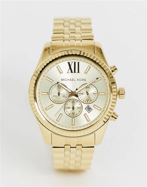 michael kors lexington gold watch toronto|Michael Kors Lexington Three.